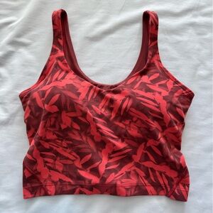 lululemon athletica Red Patterned Tank Top